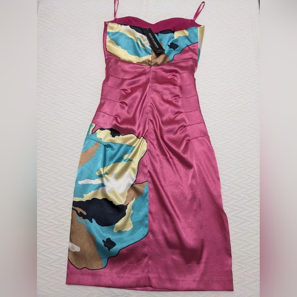 Le Chateau Strapless Floral Abstract Dress - Picture 3 of 4